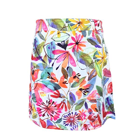 RipSkirt Hawaii Wrap Mini Skirt Small Length 2 Wildflower Watercolor Travel Beac - Picture 1 of 8